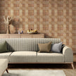 GW7120 Square Tumbled Stone Wallpaper Roll 20.5 inch Wide x 18 ft. Long in Clay Brown