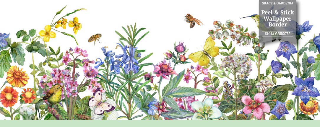 GB50072 Living Garden Peel and Stick Wallpaper Border 10,