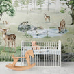 GDSE3041 Deer Forest Wallpaper Mural Premium Peel and Stick Material 26in Wide x 9 ft. Winter White