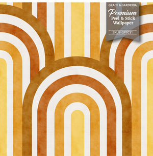 GP1031 Arches Wallpaper Panels in Golden Ochre Brown