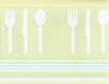 Norwall CU78225 Modern Cutlery Wallpaper Border, Green Teal White