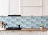 Grace & Gardenia Blue and White Mosaic Tile GW2009W  Peel and Stick Wallpaper