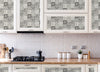 Grace & Gardenia Black and White Mosaic Tile Peel and Stick Wallpaper