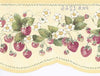 Rosedale PKB1246 Strawberry Floral Wallpaper Border, Yellow, Red, White, Green