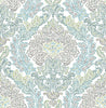 Mirabelle Fontaine Teal Damask Wallpaper