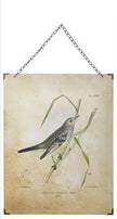 Paris Gray Bird Print 17.75