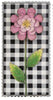 Wall Art    Pink Iron Floral on Buffalo Plaid Background 12.25