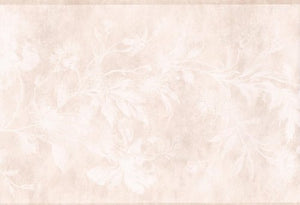 Wallpaper For Less KH5898B Floral Wallpaper Border, Cream White