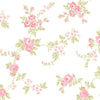 Norwall Wallcoverings AB27658 Abby Rose 3 Chic Rose Wallpaper Pink/Light/Green