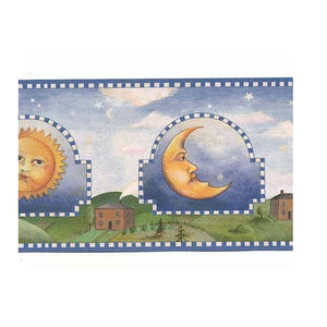 The Village Company 5810701 Celestial Wallpaper Border, Blue