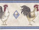 Wallpaper For Less 5811965 Chickens Wallpaper Border, Black Blue Cream