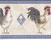 Wallpaper For Less 5811965 Chickens Wallpaper Border, Black Blue Cream