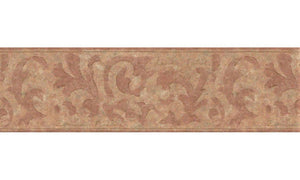 Wallpaper VC830B For Less Brown Beige Swirls Wallpaper Border, Brown