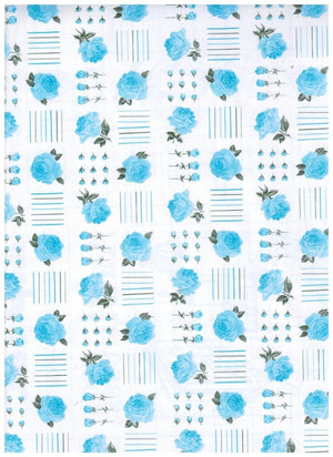 Interior Place 224 Roses Contact Paper, Blue