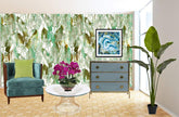 Grace & Gardenia GYF473704 Green Tropical Exotic Palm Leaves Wallpaper