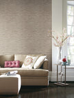 RoomMates RMK9031WP Grasscloth Peel & Stick Wallpaper Taupe/Gold