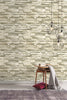 RoomMates RMK9026WP Natural Stacked Stone Peel and Stick Wallpaper Lt Grey