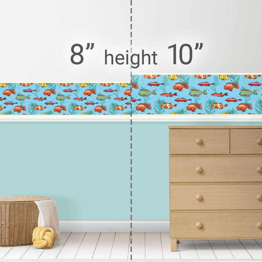 GB90061 Cartoon Fish Peel and Stick Wallpaper Border 10