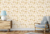 GW5291 Watercolor Beige Gold Abstract Floral Peel & Stick Wallpaper Roll 20.5in W x 18ft L