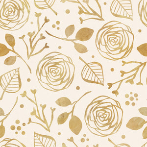 GW5291 Watercolor Abstract Floral Peel & Stick Wallpaper Roll size 19 inch Wide x 18ft. Long Beige Gold