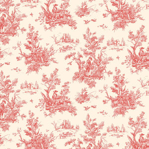 Norwall Wallcoverings AB27657 Abby Rose 3 Toile Wallpaper Red/Ochre