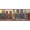 Norwall Wallcoverings AW77390 Kitchen Elements Village Charm Wallpaper Border Red, Blue, Green