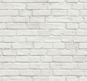 Vintage Whitewashed Brick GW1001 Peel & Stick Wallpaper Realistic Look Printed in USA on Self Adhesive Smooth Vinyl