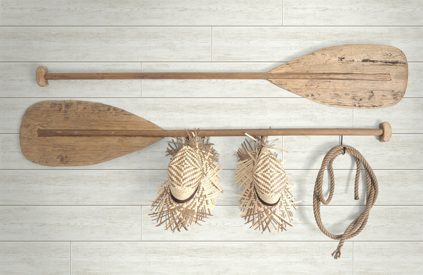 GW1002 White Shiplap Peel & Stick Wallpaper Roll 19 in. x 18 ft. Off White