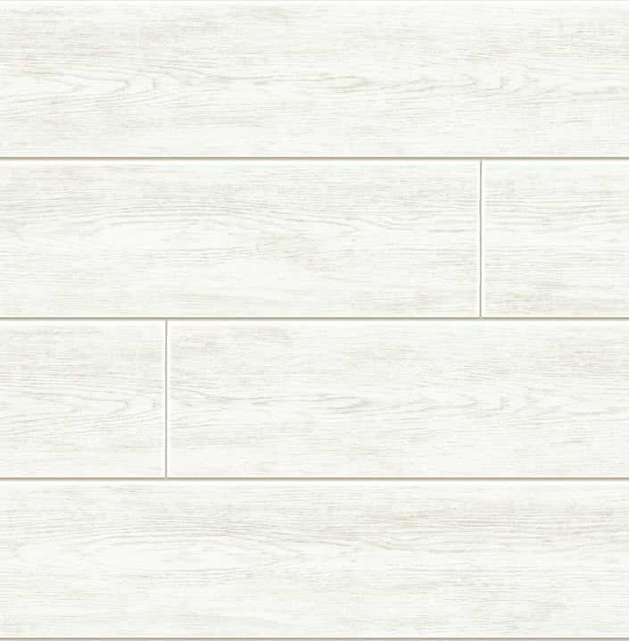 GW1002 White Shiplap Peel & Stick Wallpaper 20.5 in. x 18 ft. = 30.75 sq.ft