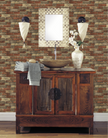 Grace & Gardenia GWN5002 Vintage Faux Brick Textured Wallpaper, Tan, Rust, Brown