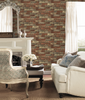 Grace & Gardenia GWN5002 Vintage Faux Brick Textured Wallpaper, Tan, Rust, Brown