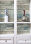 RoomMates RMK9052WP Distressed Wood Blue Peel and Stick Wallpaper Blue