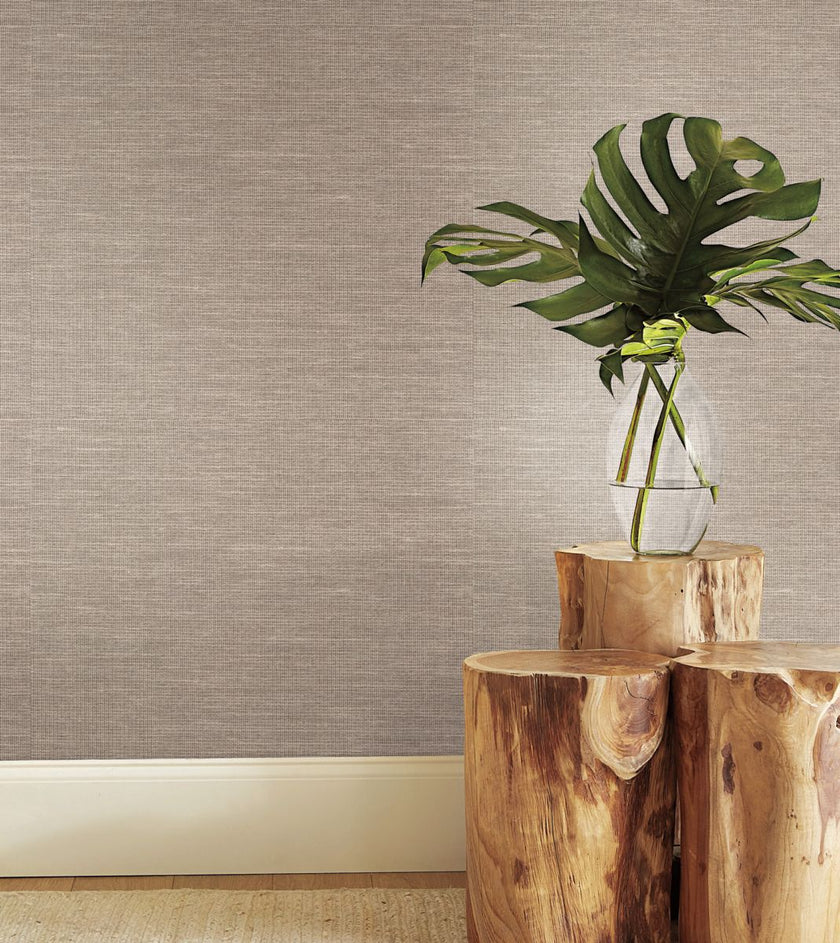 York Wallcoverings Bohemian Luxe BO6612 Paper and Thread Weave Wallpaper Beige
