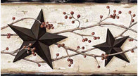 Warner Family & Friends Vol III FFR65365B Heritage Tin Star Wallpaper Border, Black