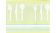 Norwall CU78225 Modern Cutlery Wallpaper Border, Green Teal White