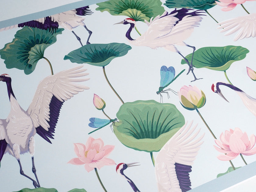 GB50042 Cranes and Grasshoppers Peel and Stick Wallpaper Border 10
