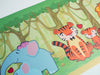 GB90051g8 Jungle Animals Peel and Stick Wallpaper Border 8in Height x 18ft Long Green/Yellow/Brown