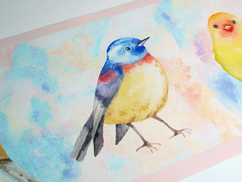 GB90071 Watercolor Birds Peel and Stick Wallpaper Border 10