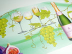 GP1900311 Champagne and Grapes Premium Peel and Stick Wallpaper Border 10