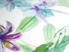 GP1001 Grace & Gardenia - Tropical Watercolor Floral Peel and Stick 6 Ft x 26 In Wallpaper Panel Green/Blue/Purp