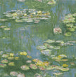 GW2013 Grace & Gardenia Lily Pond Flowers Peel and Stick Wallpaper blue