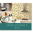 Norwall Wallcoverings  KT28973 Fresh Kitchens 5 Leaf Spot Wallpaper Green