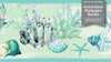 GB10011g8 Coral and Seashells Peel and Stick Wallpaper Border 8in Height x 18ft Long Blue Green