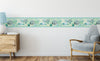 GB10011 Coral and Seashells Peel and Stick Wallpaper Border 10in Height x 18ft Long Blue Green