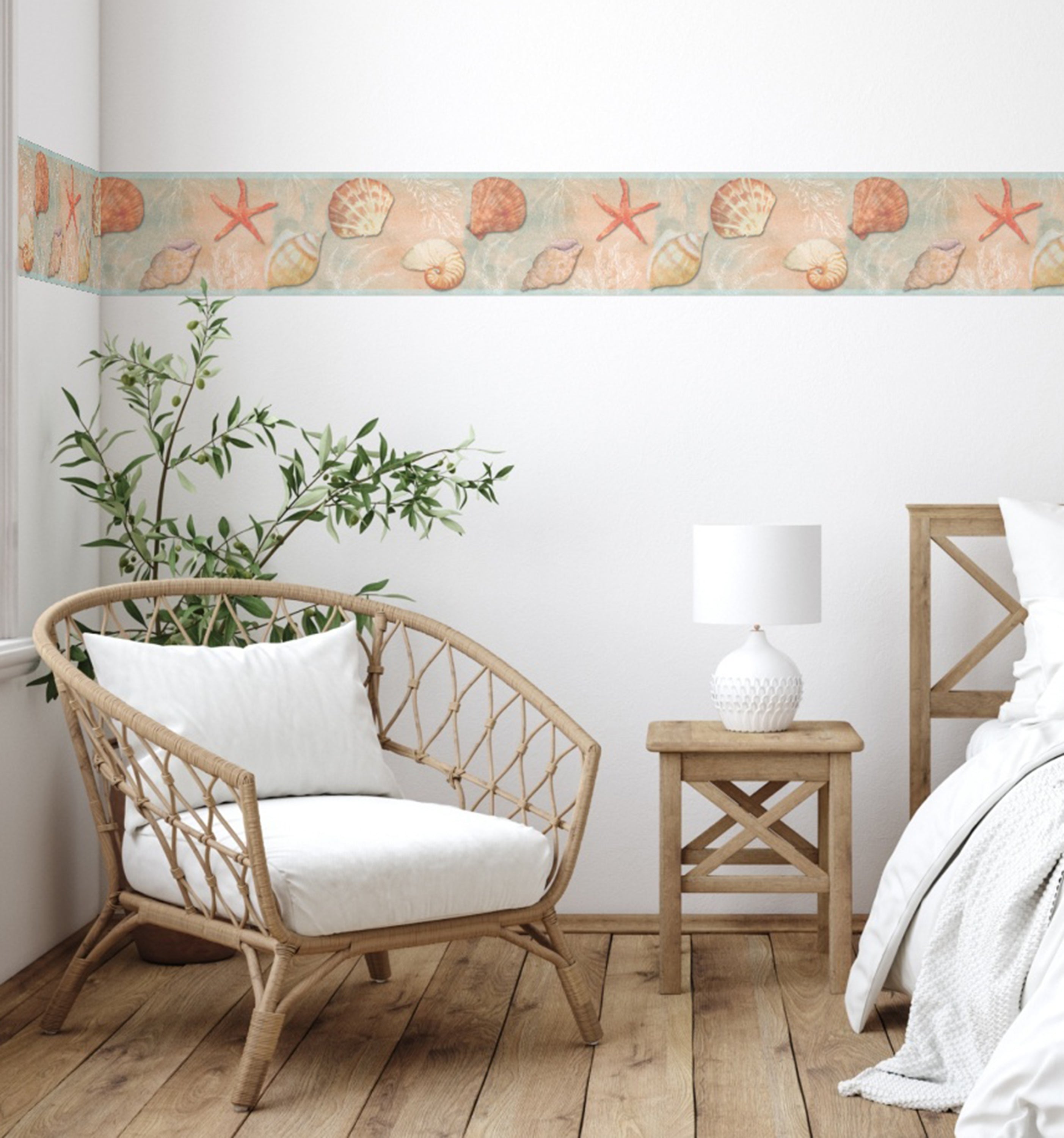 GB10021 Seashells Peel and Stick Wallpaper Border 10