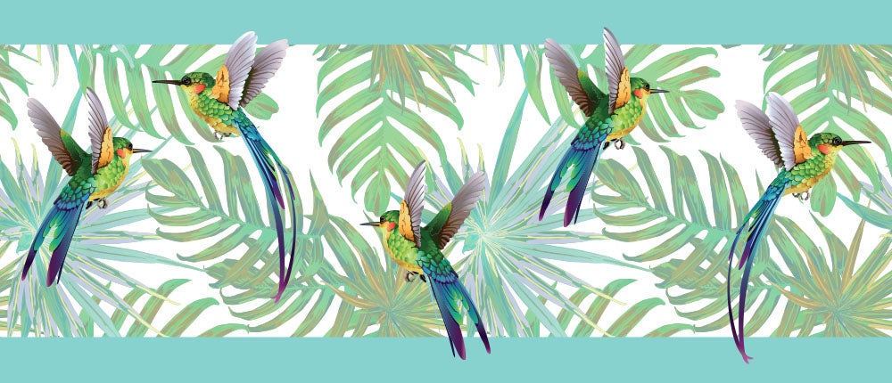 GB20011 Hummingbirds and Tropical Plants Peel and Stick Wallpaper Border 10