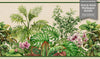 GB20040 Grace & Gardenia Tropical Watercolor Peel and Stick Wallpaper Border 10in Height x 18ft Long, Beige Green Purple