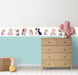 GB30021 Kittens & Puppies Peel and Stick Wallpaper Border 10in or 8in Height x 15ft Long, Beige Blue Orange Cream