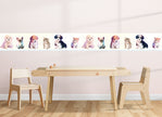 GB30021 Kittens & Puppies Peel and Stick Wallpaper Border 10in or 8in Height x 15ft Long, Beige Blue Orange Cream