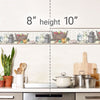 GB40011g8 Basket and Kitchenware Peel and Stick Wallpaper Border 8in Height x 15ft Multicolor